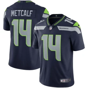 Dk metcalf seattle seahawks nike vapor limited jersey College navy