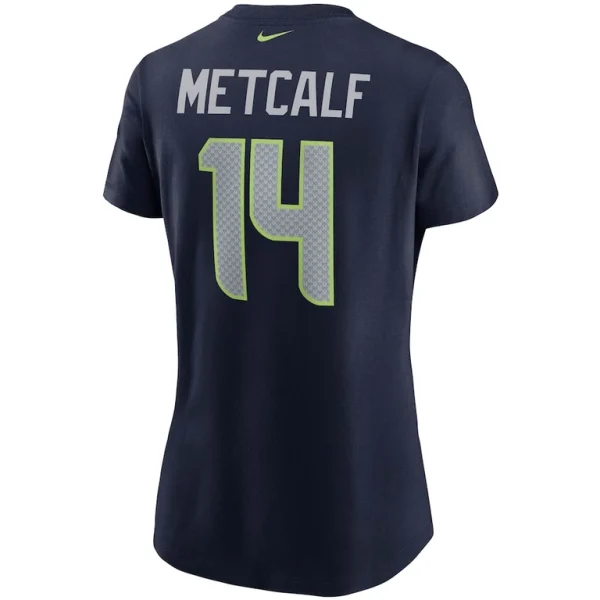 Dk metcalf seattle seahawks nike womens name number t shirt College navy L