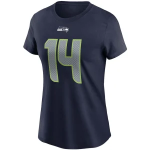 Dk metcalf seattle seahawks nike womens name number t shirt College navy M