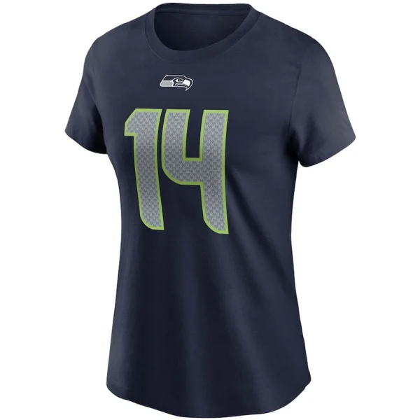 Dk metcalf seattle seahawks nike womens name number t shirt College navy M