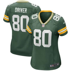 Donald driver green bay packers nike womens game retired player jersey Green