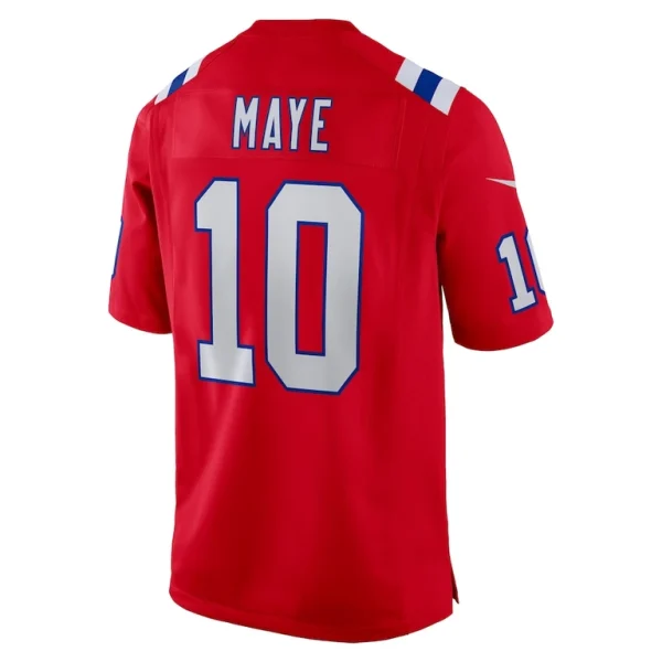 Drake maye new england patriots nike player game jersey Red L