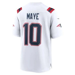 Drake maye new england patriots nike player game jersey White L