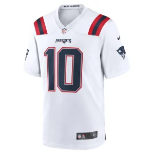 Drake maye new england patriots nike player game jersey White M