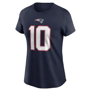 Drake maye new england patriots nike womens name number t shirt Navy M