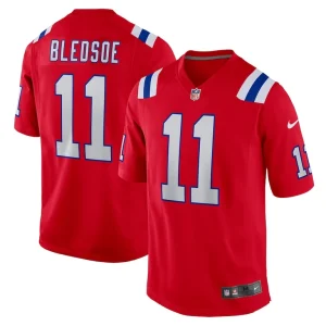 Drew bledsoe new england patriots nike retired player alternate game jersey Red