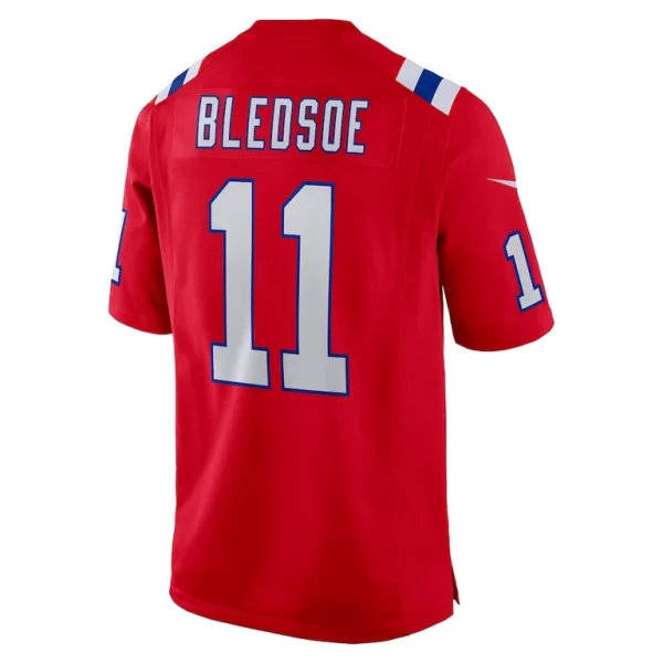 Drew bledsoe new england patriots nike retired player alternate game jersey Red L