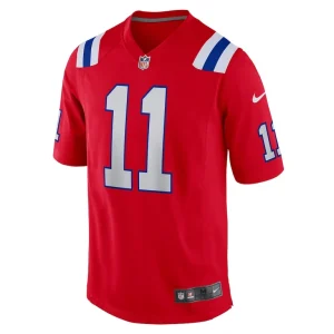 Drew bledsoe new england patriots nike retired player alternate game jersey Red M