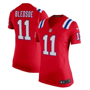 Drew bledsoe new england patriots nike womens retired game jersey Red