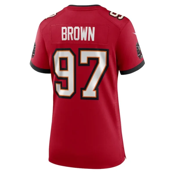 Earnest brown iv tampa bay buccaneers nike womens game jersey Red L