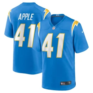 Eli apple los angeles chargers nike team game jersey Powder blue