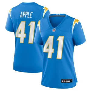Eli apple los angeles chargers nike womens game jersey Powder blue