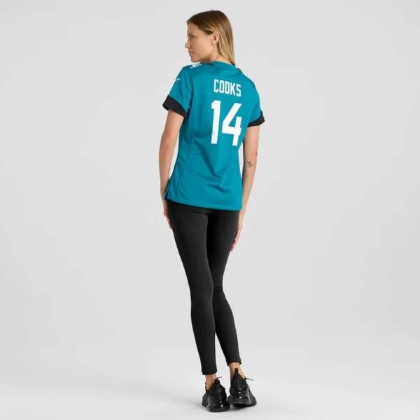 Elijah cooks jacksonville jaguars nike womens team game jersey Teal 2XL