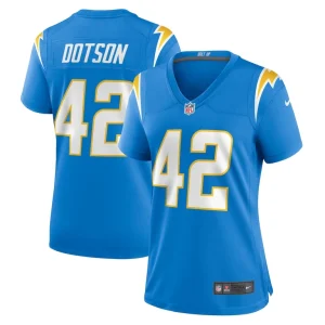 Elijah dotson los angeles chargers nike womens team game jersey Powder blue