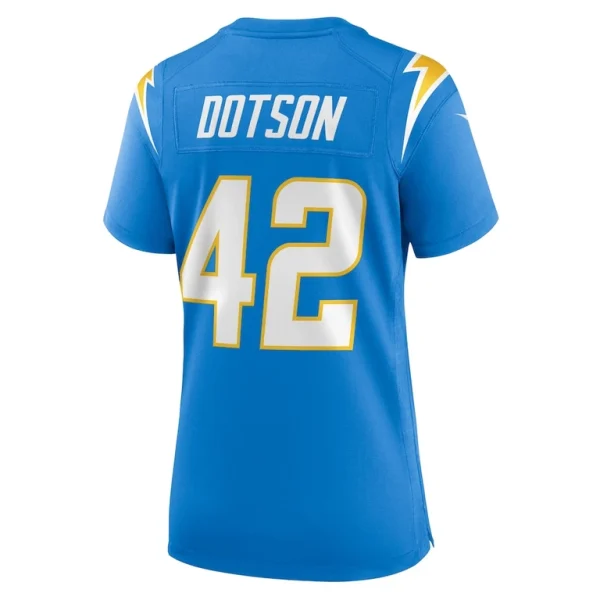 Elijah dotson los angeles chargers nike womens team game jersey Powder blue L