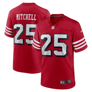 Elijah mitchell san francisco 49ers nike alternate team game jersey Scarlet