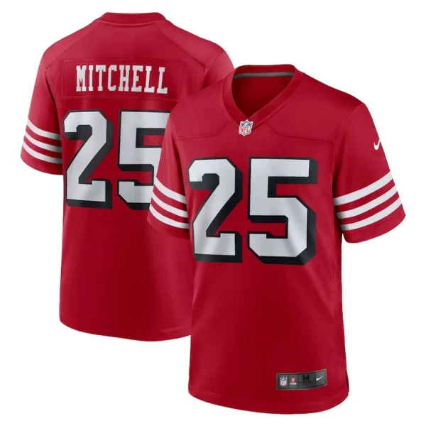 Elijah mitchell san francisco 49ers nike alternate team game jersey Scarlet