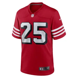 Elijah mitchell san francisco 49ers nike alternate team game jersey Scarlet M