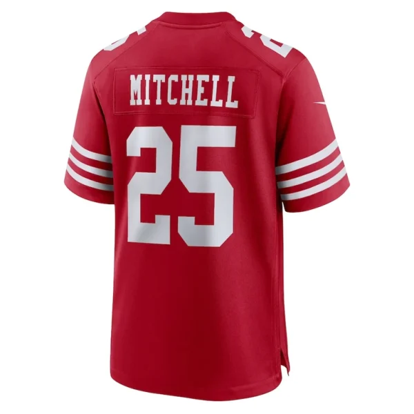 Elijah mitchell san francisco 49ers nike team player game jersey Scarlet L