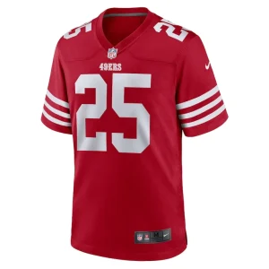 Elijah mitchell san francisco 49ers nike team player game jersey Scarlet M