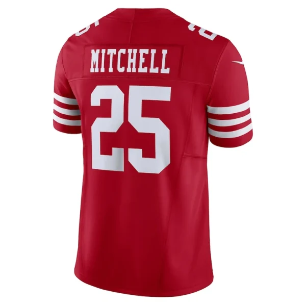 Elijah mitchell san francisco 49ers nike vapor f.u.s.e. limited jersey Scarlet L