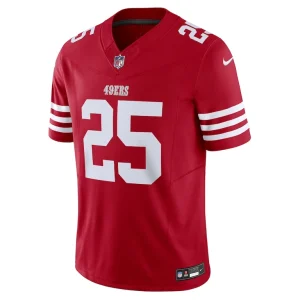 Elijah mitchell san francisco 49ers nike vapor f.u.s.e. limited jersey Scarlet M