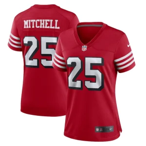 Elijah mitchell san francisco 49ers nike womens alternate team game jersey Scarlet