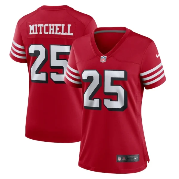Elijah mitchell san francisco 49ers nike womens alternate team game jersey Scarlet