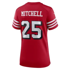Elijah mitchell san francisco 49ers nike womens alternate team game jersey Scarlet L
