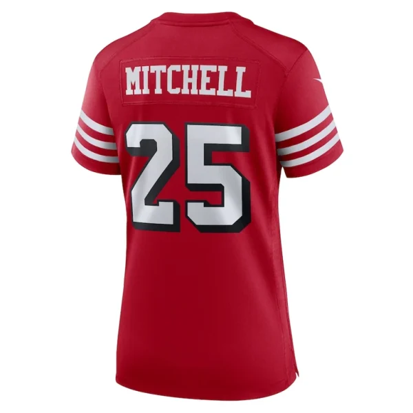 Elijah mitchell san francisco 49ers nike womens alternate team game jersey Scarlet L
