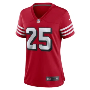 Elijah mitchell san francisco 49ers nike womens alternate team game jersey Scarlet M