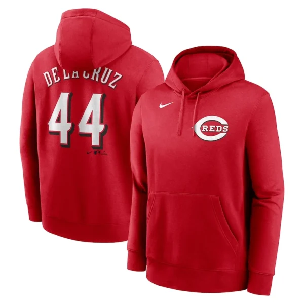 Elly de la cruz cincinnati reds nike player name number club pullover hoodie Red