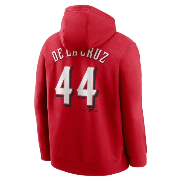 Elly de la cruz cincinnati reds nike player name number club pullover hoodie Red L