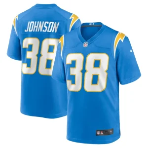 Emany johnson los angeles chargers nike team game jersey Powder blue