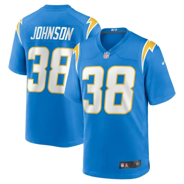 Emany johnson los angeles chargers nike team game jersey Powder blue