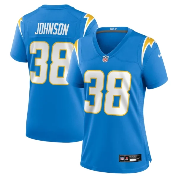 Emany johnson los angeles chargers nike womens team game jersey Powder blue
