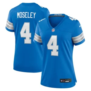 Emmanuel moseley detroit lions nike womens team game jersey Blue