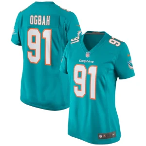 Emmanuel ogbah miami dolphins nike womens game jersey Aqua