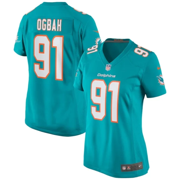 Emmanuel ogbah miami dolphins nike womens game jersey Aqua