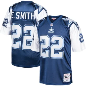 Emmitt smith dallas cowboys 1995 mitchell ness authentic throwback retired player jersey Navy