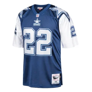 Emmitt smith dallas cowboys 1995 mitchell ness authentic throwback retired player jersey Navy 40