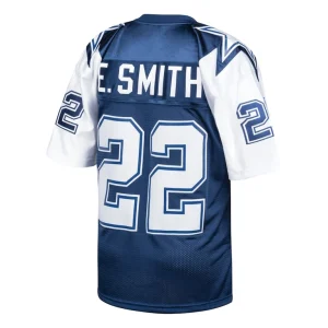 Emmitt smith dallas cowboys 1995 mitchell ness authentic throwback retired player jersey Navy 44