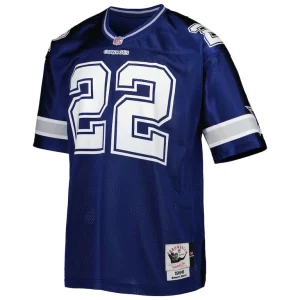 Emmitt smith dallas cowboys 1996 mitchell ness authentic throwback retired player jersey Navy 40