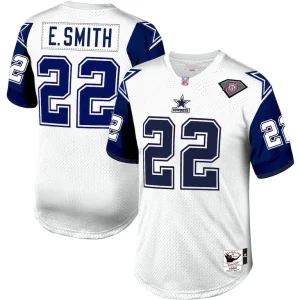 Emmitt smith dallas cowboys 1996 mitchell ness authentic throwback retired player jersey White