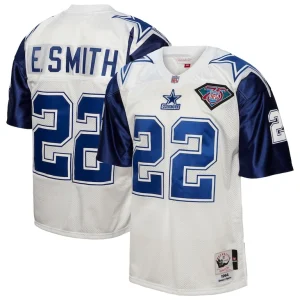 Emmitt smith dallas cowboys mitchell ness 1994 authentic jersey White