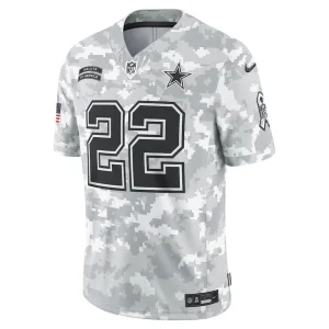 Emmitt smith dallas cowboys nike 2024 salute to service retired player limited jersey Arctic camo M