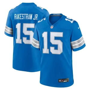 Ennis rakestraw jr. detroit lions nike team game jersey Blue