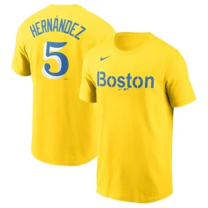 Enrique hernandez boston red sox nike city connect name number t shirt Gold