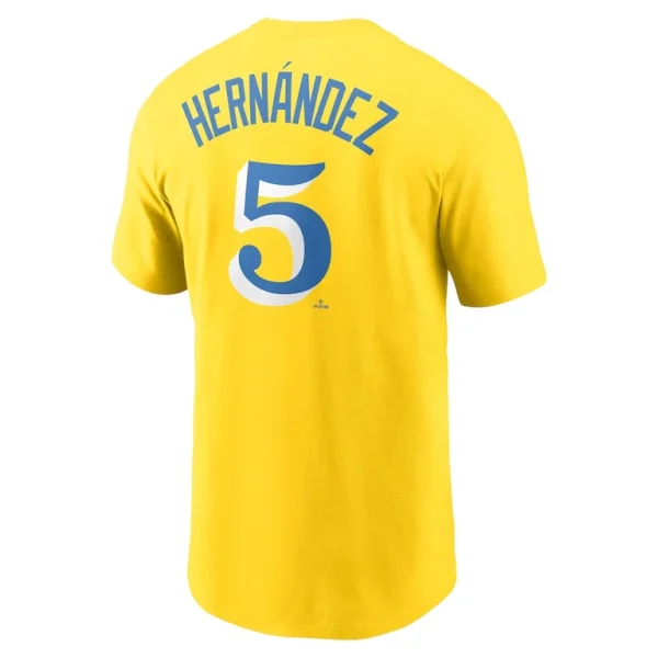 Enrique hernandez boston red sox nike city connect name number t shirt Gold L