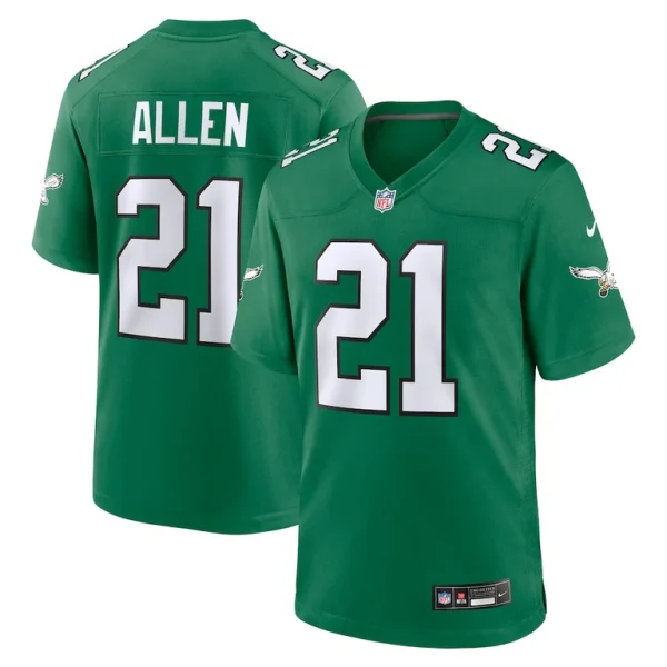 Eric allen philadelphia eagles nike alternate game jersey Kelly green